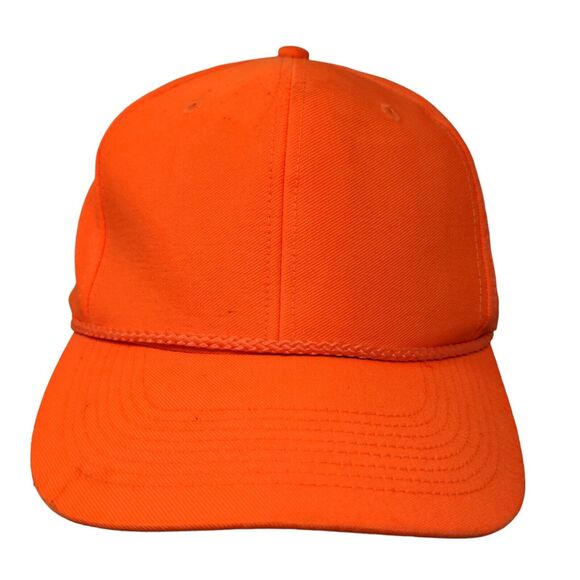 Signatures Men's Snapback Hat Bright Orange Size OSFA Blank Rope - Picture 1 of 8